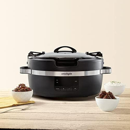 Crock-Pot Thermoshield 6 Quart Slow Cooker with Carry Handles v1012