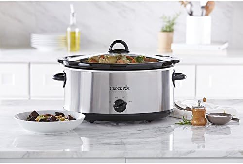 Crock-Pot 7 Quart Oval Manual Slow Cooker – Stainless Steel v1029
