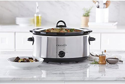 Crock-Pot 7 Quart Oval Manual Slow Cooker – Stainless Steel v1029
