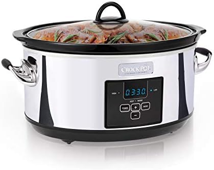 Crock-Pot 7 Quart Programmable Slow Cooker – Polished Platinum v1023
