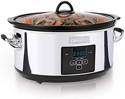 Crock-Pot 7 Quart Programmable Slow Cooker – Polished Platinum v1023