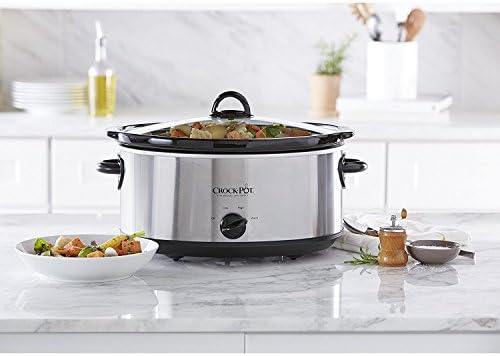 Crock-Pot 7 Quart Oval Manual Slow Cooker – Stainless Steel v1029