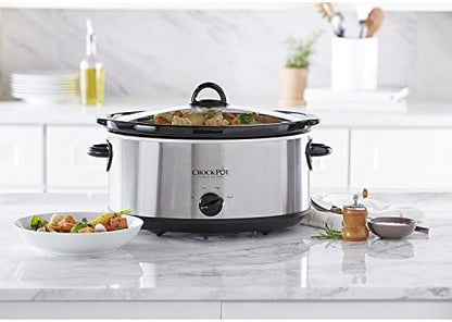 Crock-Pot 7 Quart Oval Manual Slow Cooker – Stainless Steel v1029