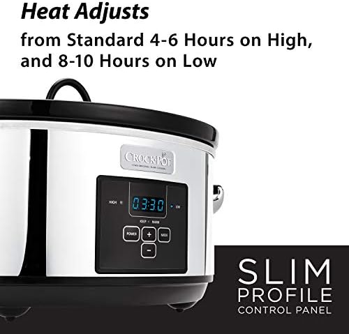 Crock-Pot 7 Quart Programmable Slow Cooker – Polished Platinum v1023