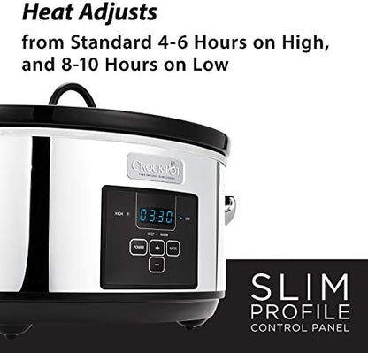 Crock-Pot 7 Quart Programmable Slow Cooker – Polished Platinum v1023