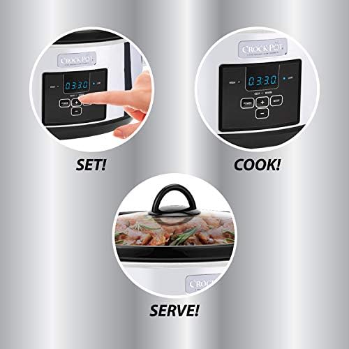 Crock-Pot 7 Quart Programmable Slow Cooker – Polished Platinum v1023