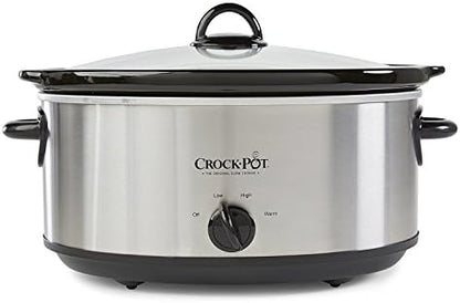 Crock-Pot 7 Quart Oval Manual Slow Cooker – Stainless Steel v1029