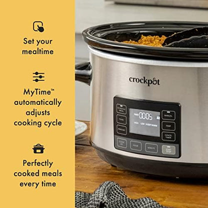 Crock-Pot 7 Quart Portable Programmable Slow Cooker with Timer v1027