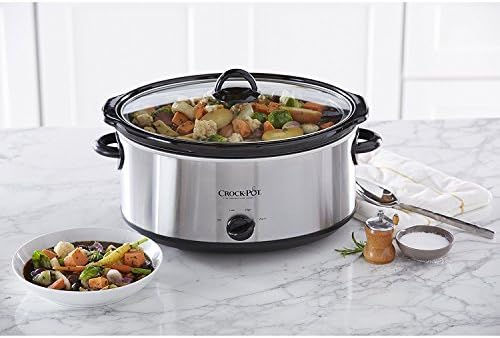 Crock-Pot 7 Quart Oval Manual Slow Cooker – Stainless Steel v1029