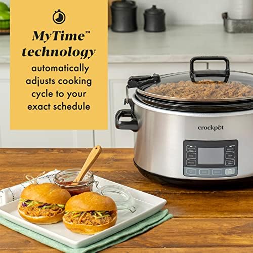 Crock-Pot 7 Quart Portable Programmable Slow Cooker with Timer v1027
