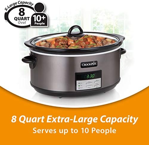 Crock-Pot 8 Quart Programmable Slow Cooker with Auto Warm v1028