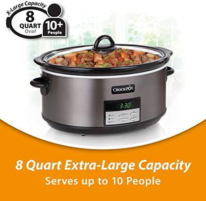 Crock-Pot 8 Quart Programmable Slow Cooker with Auto Warm v1028