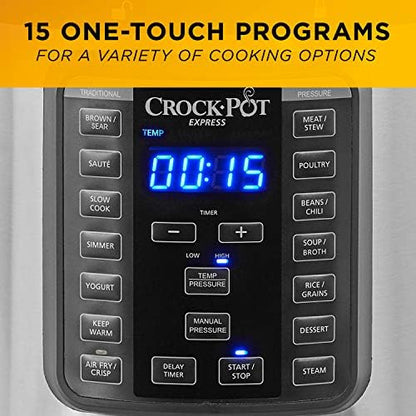 Crock-Pot Express Crisp 8 Quart 10-in-1 Pressure Cooker v1006