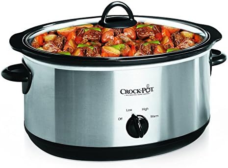 Crock-Pot 7 Quart Oval Manual Slow Cooker – Stainless Steel v1029
