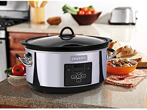 Crock-Pot 7 Quart Programmable Slow Cooker – Polished Platinum v1023