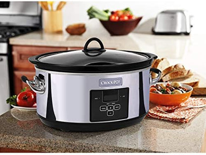 Crock-Pot 7 Quart Programmable Slow Cooker – Polished Platinum v1023