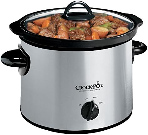 Crock-Pot 3 Quart Manual Slow Cooker – Silver v1024