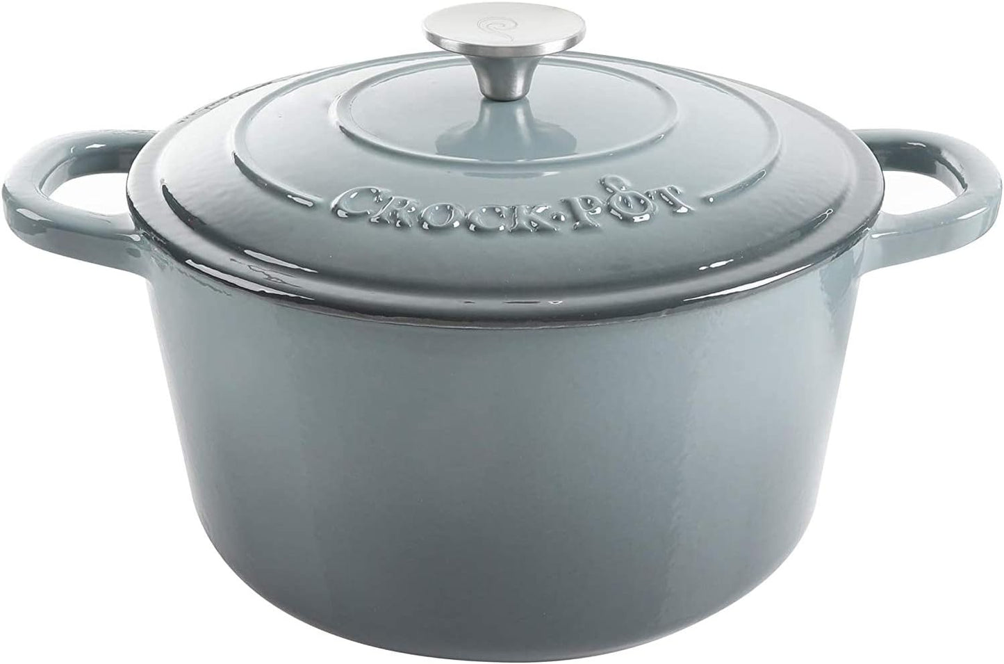 Crock-Pot 3 Quart Enameled Cast Iron Dutch Oven – Aqua v1002 v1x2