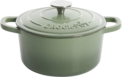 Crock-Pot 3 Quart Enameled Cast Iron Dutch Oven – Aqua v1002