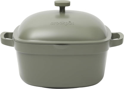 Crock-Pot 3 Quart Enameled Cast Iron Dutch Oven – Aqua v1002 v1x2
