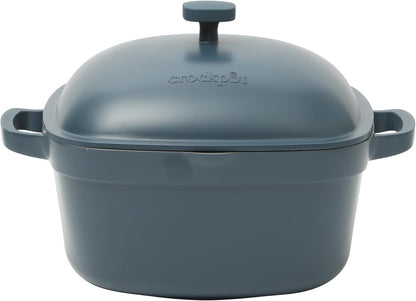 Crock-Pot 3 Quart Enameled Cast Iron Dutch Oven – Aqua v1002